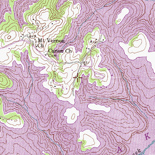 Topographic Map of Oxford, SC