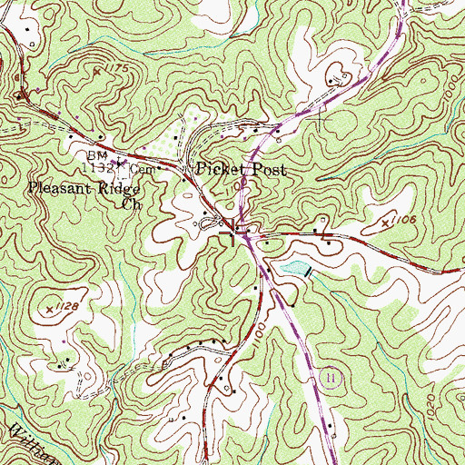 Topographic Map of Pickett Post Office (historical), SC