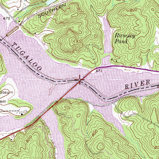 Topographic Map of Ramsey-Jarrett Bridge, SC