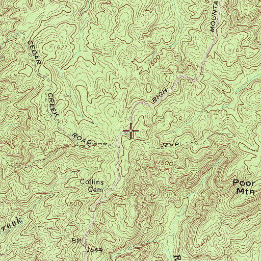 Topographic Map of Rich Mountain School (historical), SC