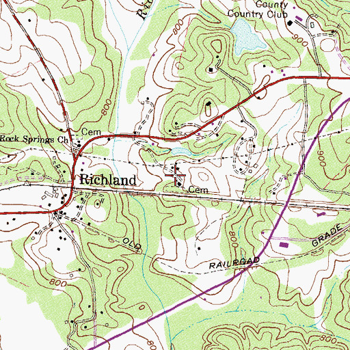 Topographic Map of Richland School (historical), SC