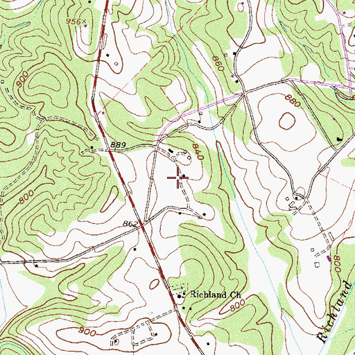 Topographic Map of Ridgeland Estates, SC
