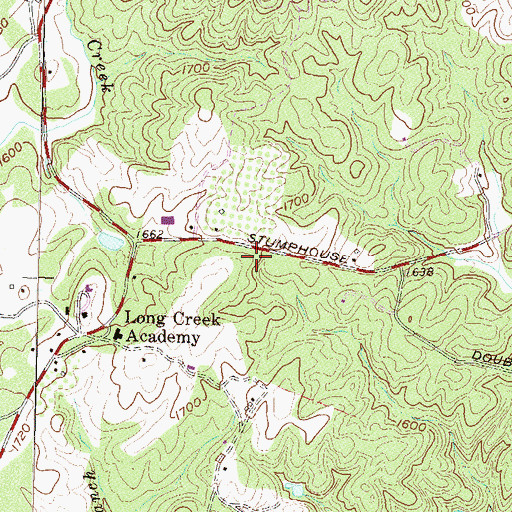 Topographic Map of Round Mountain School (historical), SC