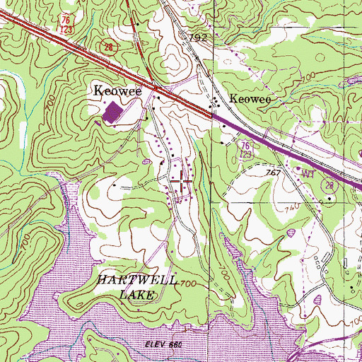 Topographic Map of Royal Acres, SC