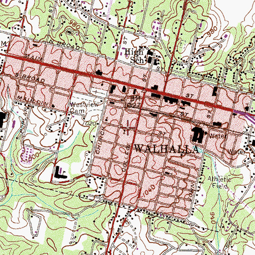 Topographic Map of Saint Francis Catholic Church, SC