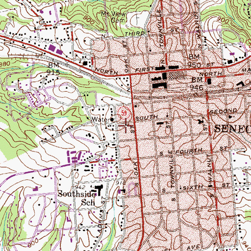 Topographic Map of New Harmony United Methodist Church, SC