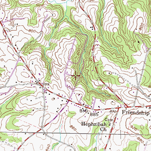 Topographic Map of Shadwick, SC