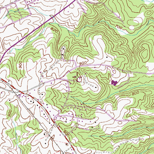 Topographic Map of Shiloh Estates, SC