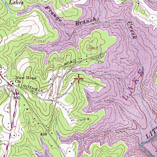 Topographic Map of Sugar Hill, SC