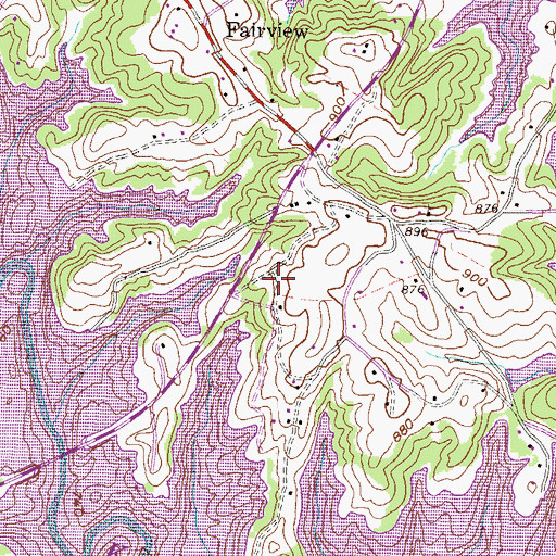 Topographic Map of Sunset Shores, SC