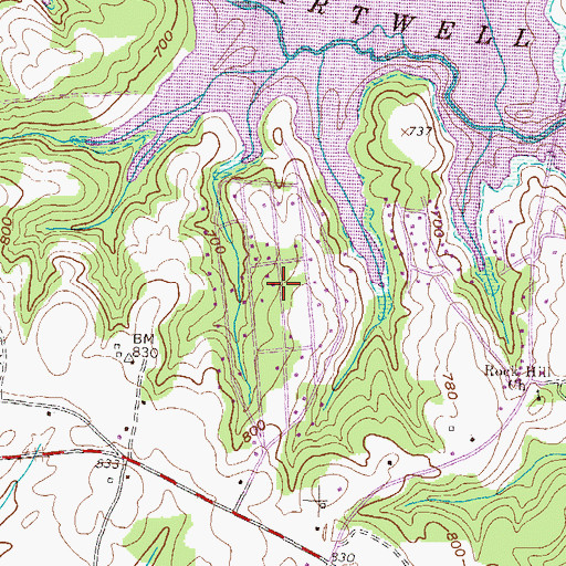 Topographic Map of Timberlake, SC