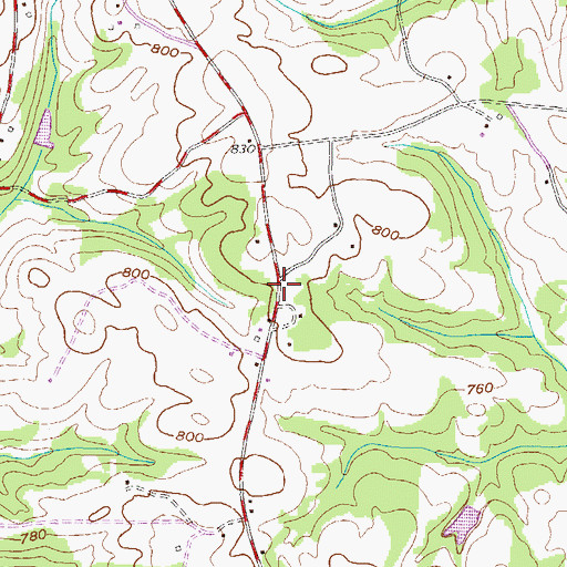 Topographic Map of Tokeena School (historical), SC