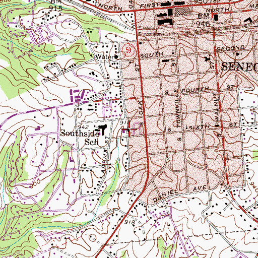 Topographic Map of Trinity Baptist Church, SC