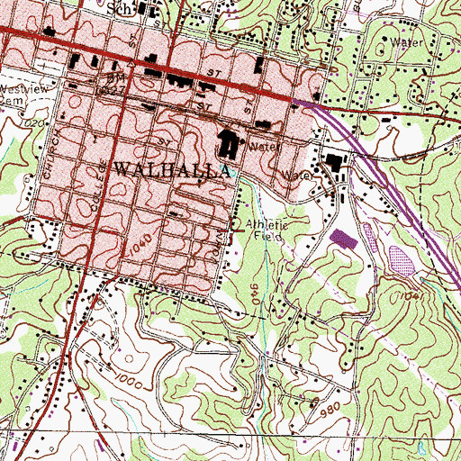 Topographic Map of Trinity Methodist Church, SC