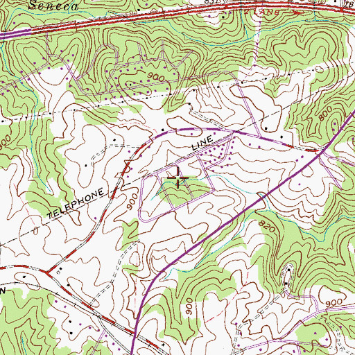 Topographic Map of Village Creek, SC