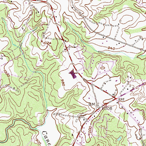 Topographic Map of Walhalla Elementary School, SC