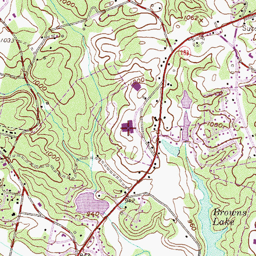 Topographic Map of Walhalla High School, SC