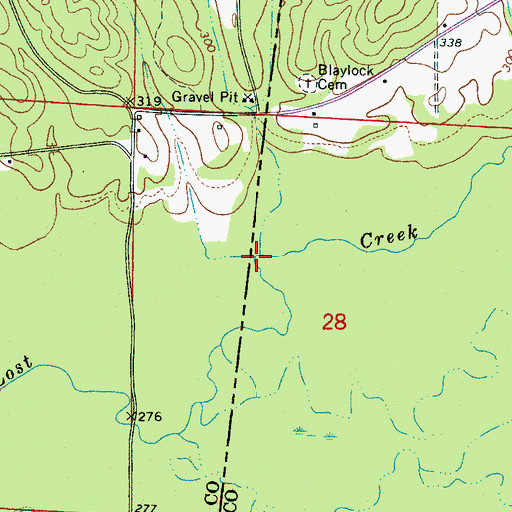 Topographic Map of Otter Branch, AL