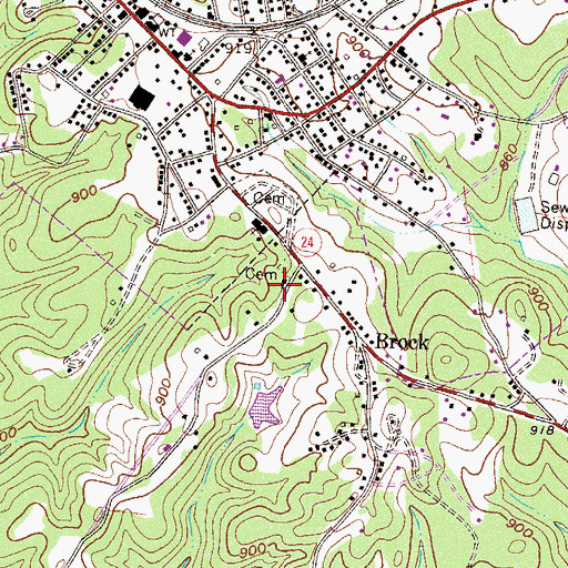 Topographic Map of Westminster School (historical), SC