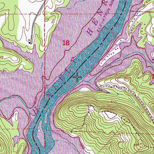 Topographic Map of Ottery Creek, AL