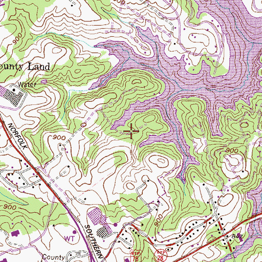 Topographic Map of Woodcreek, SC