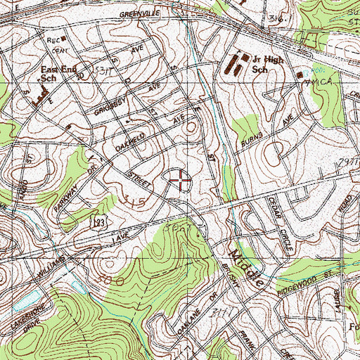Topographic Map of Avondale Heights, SC