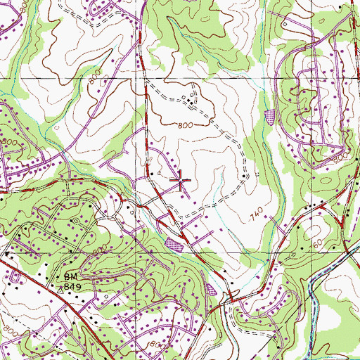 Topographic Map of Berkeley Forest, SC