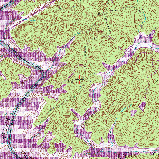 Topographic Map of Bethel Cemetery, SC