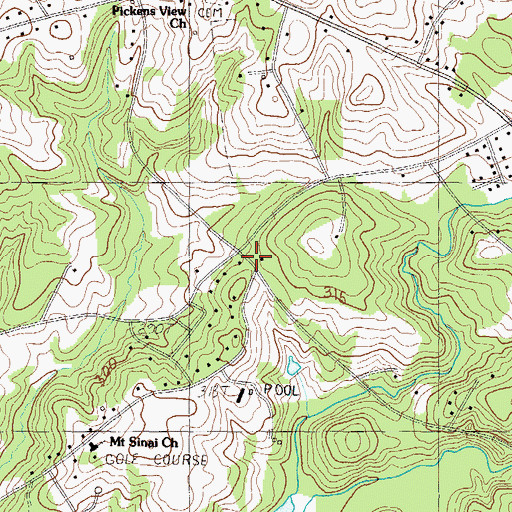 Topographic Map of Bethlehem School (historical), SC