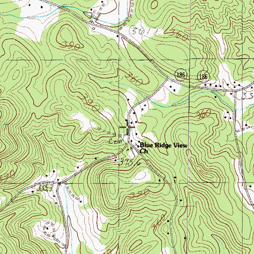 Topographic Map of Blue Ridge School (historical), SC