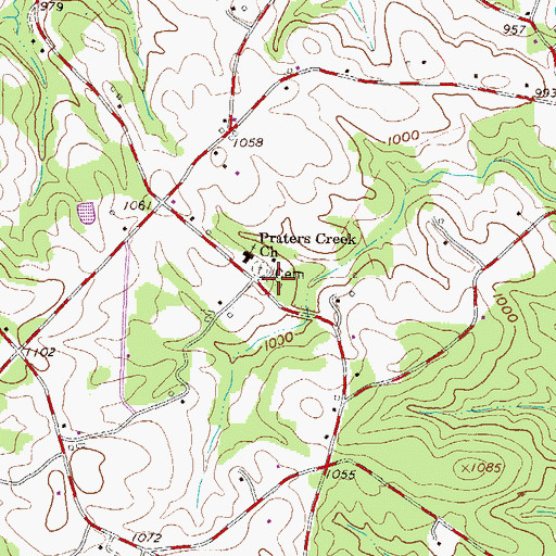Topographic Map of Boroughs - Gillespie Cemetery, SC