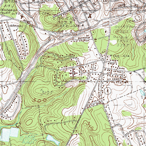 Topographic Map of Botany Park, SC