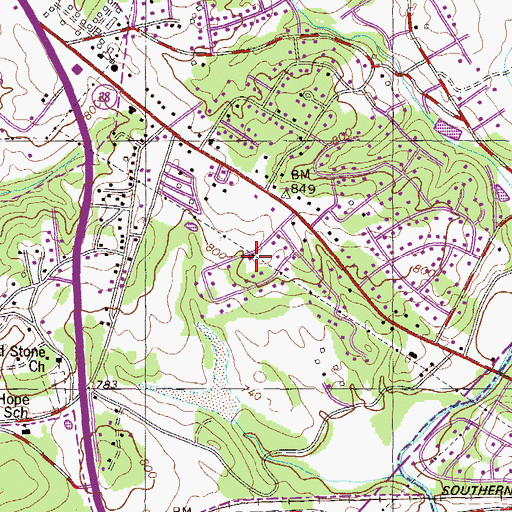 Topographic Map of Briarwood, SC
