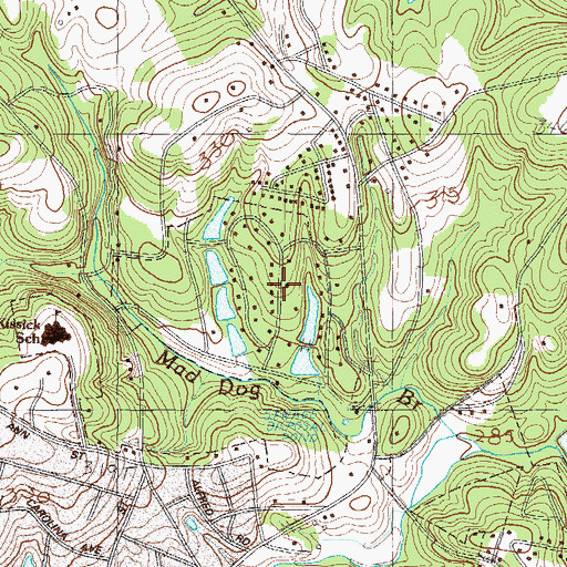 Topographic Map of Burdine Springs, SC