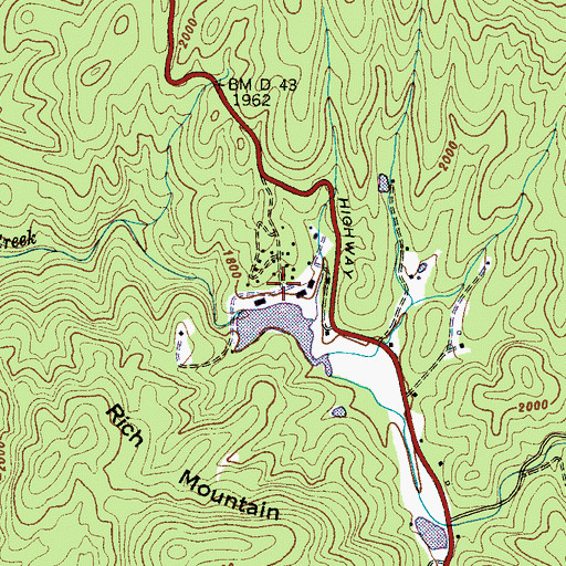 Topographic Map of Camp McCall, SC
