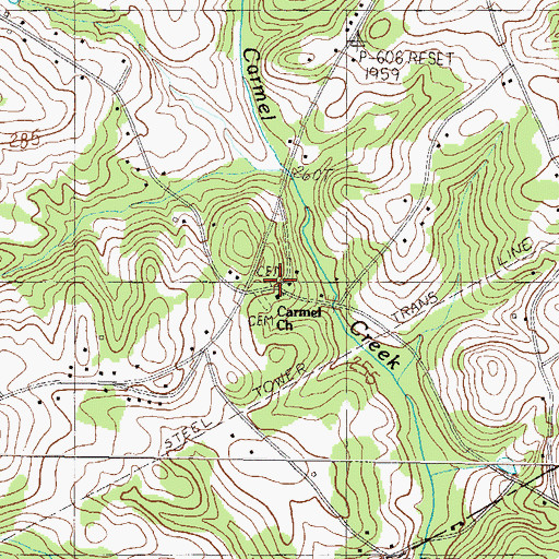 Topographic Map of Carmel Cemetery, SC