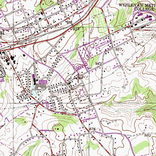 Topographic Map of Central Church of God, SC