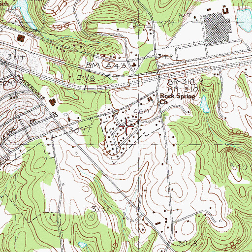 Topographic Map of Chadwick, SC