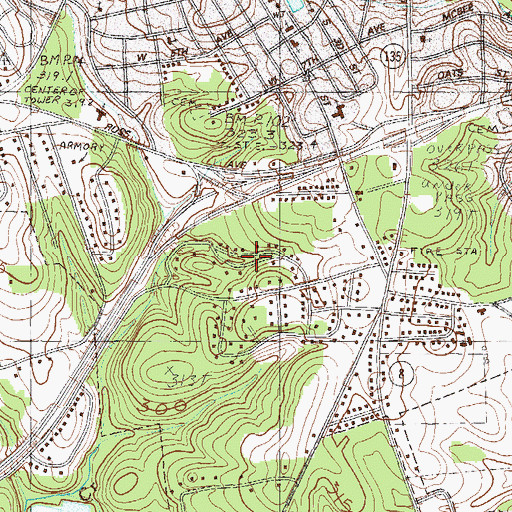 Topographic Map of Cherokee Forest, SC
