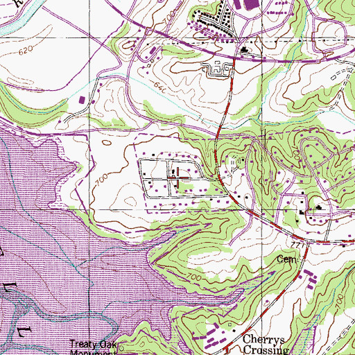 Topographic Map of Clemson Heights, SC