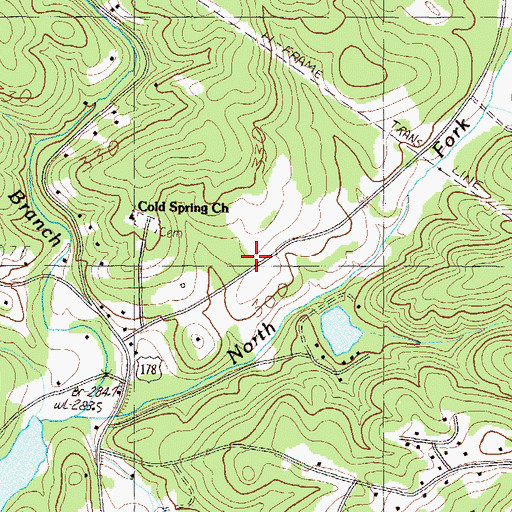 Topographic Map of Cool Springs School (historical), SC