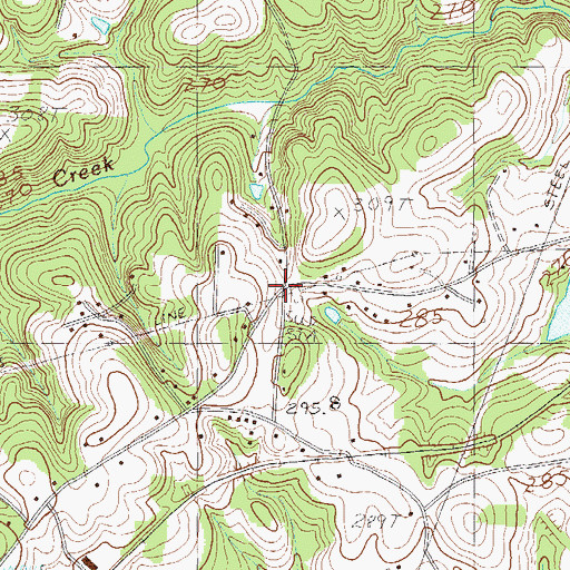 Topographic Map of Crosswell Apostolic Church, SC