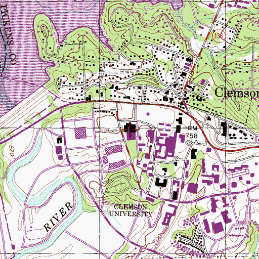 Topographic Map of Fike Recreation Center, SC