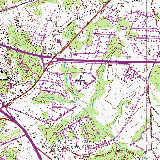 Topographic Map of Clemson Gardens, SC