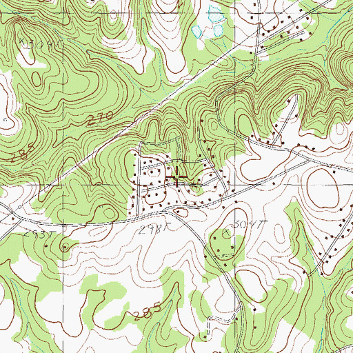 Topographic Map of Forest Park, SC