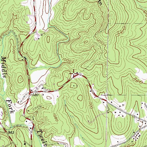 Topographic Map of Gospel Church, SC
