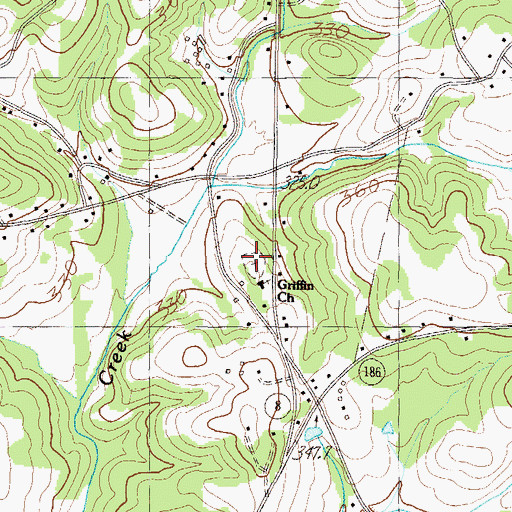 Topographic Map of Griffin Cemetery, SC