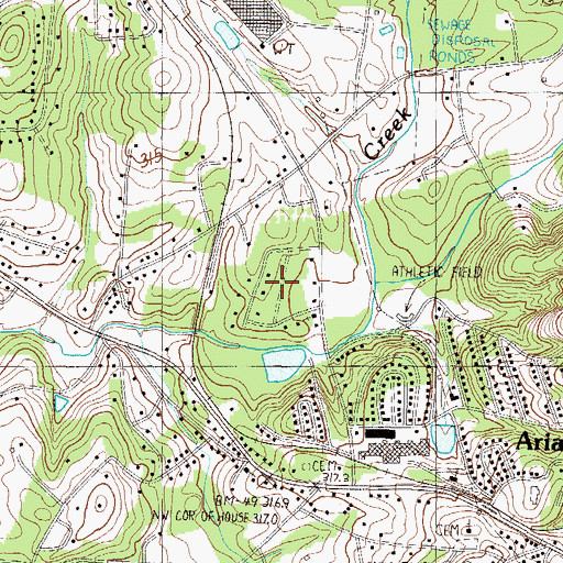 Topographic Map of Hillwood, SC