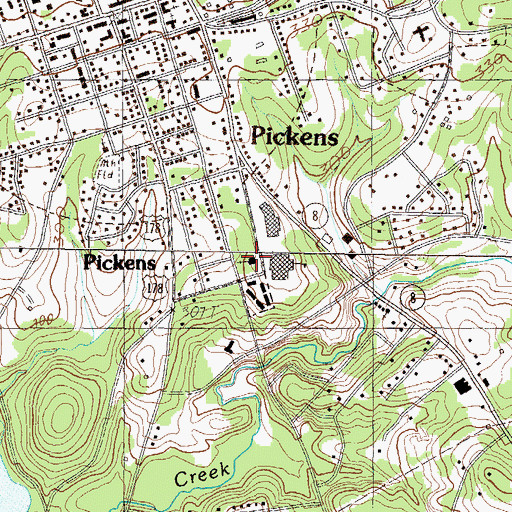 Topographic Map of Holy Cross Catholic Church, SC