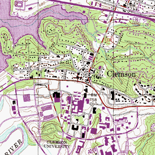Topographic Map of Holy Trinity Episcopal Church, SC